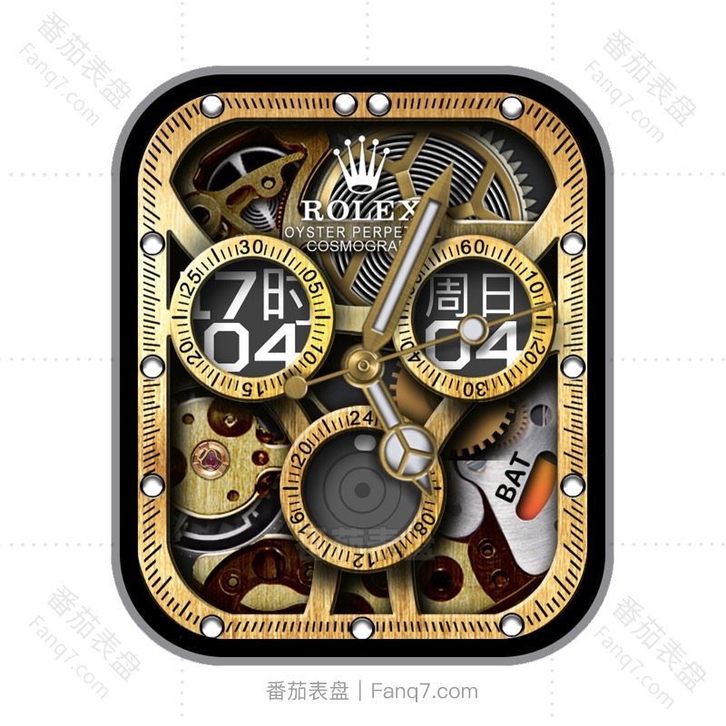 rolex劳力士迪通拿黄金色表盘.clock