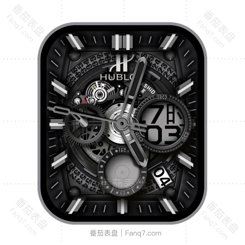 HUBLOT宇舶机械动态三盘酷黑表盘.clock