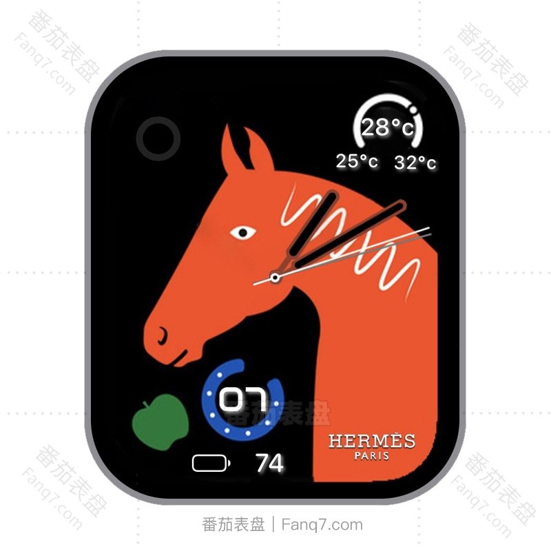 新款爱马仕hermes黄蓝艺术橙黑表盘.clock