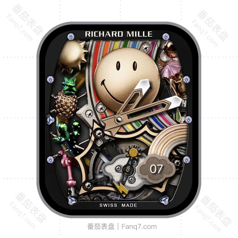richard mill理查德米勒RM88高级轻奢金属球微笑脸表盘.clock