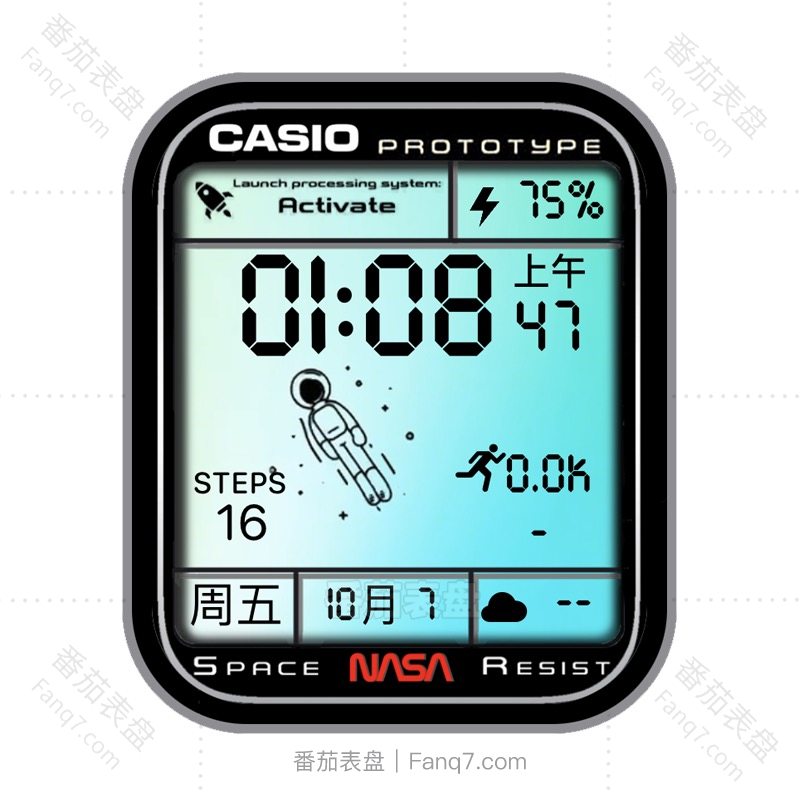 彩色渐变太空人新版2022表盘.clock