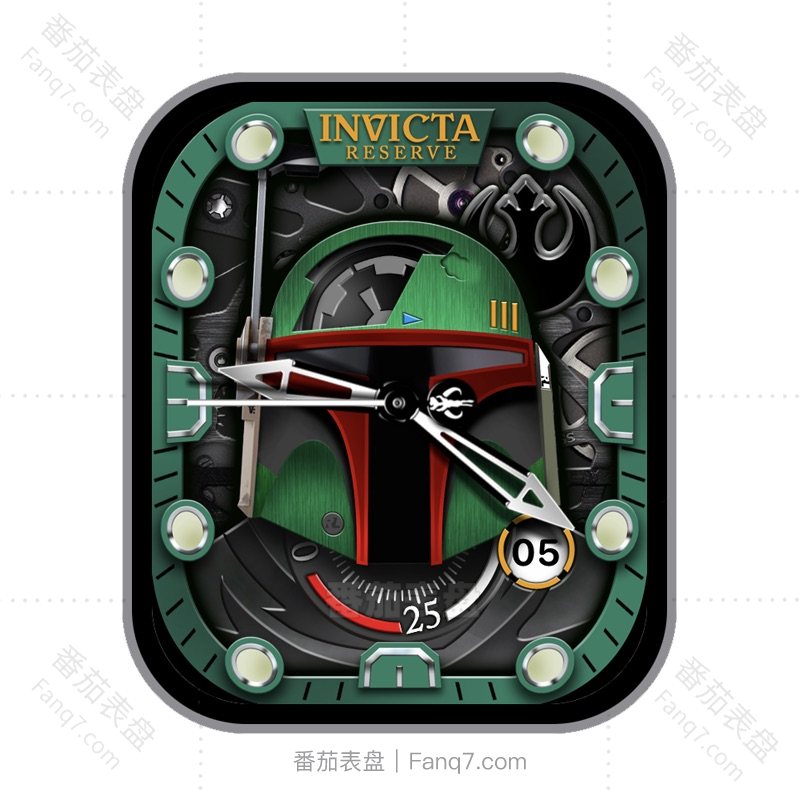 INVICTA 英弗他 复古祖母绿战盔指针机械风格表盘.clock&clcok2