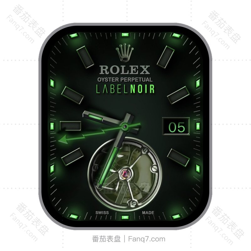 ROLEX 劳力士 LABELNOIR 高级荧光绿动态机械单盘表盘.clock&clcok2
