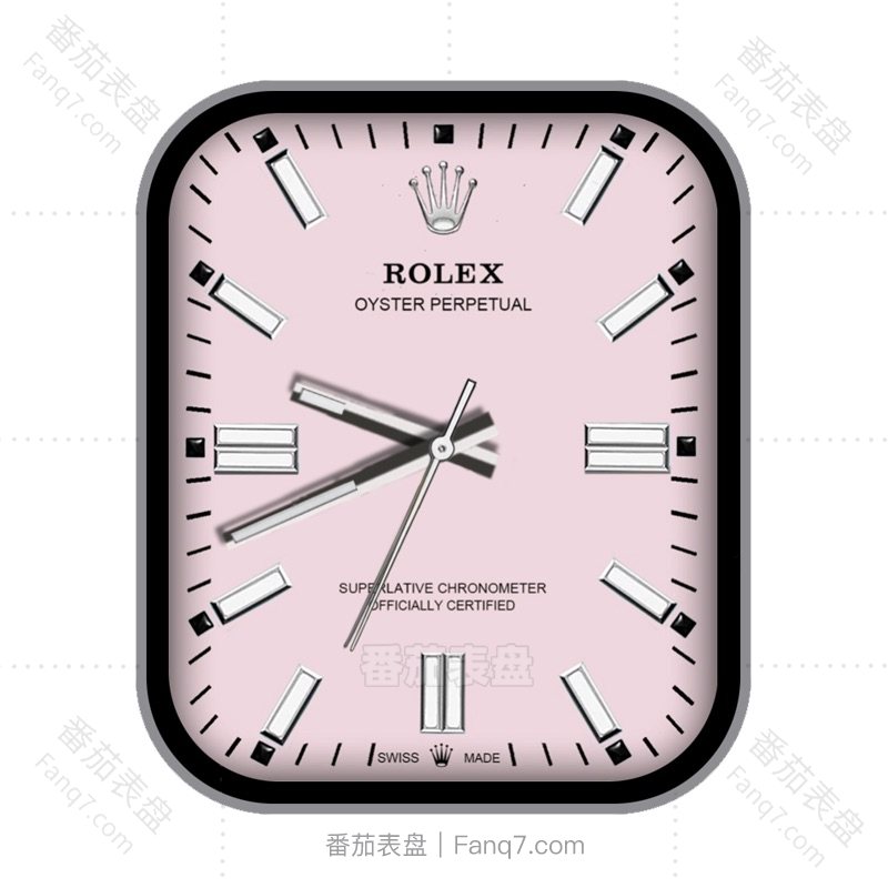 劳力士 ROLEX 粉色典雅银色动态指针表盘.clock&clcok2
