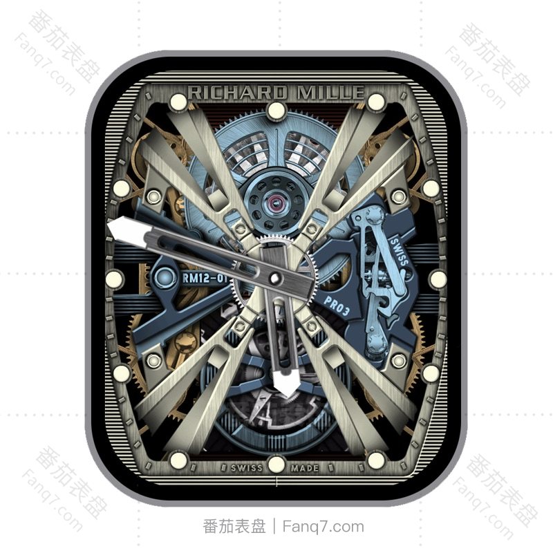 理查德米勒 RICHARD MILLE RM12-01铜色复古机械齿轮宝石机芯动态指针表盘.clock&clcok2