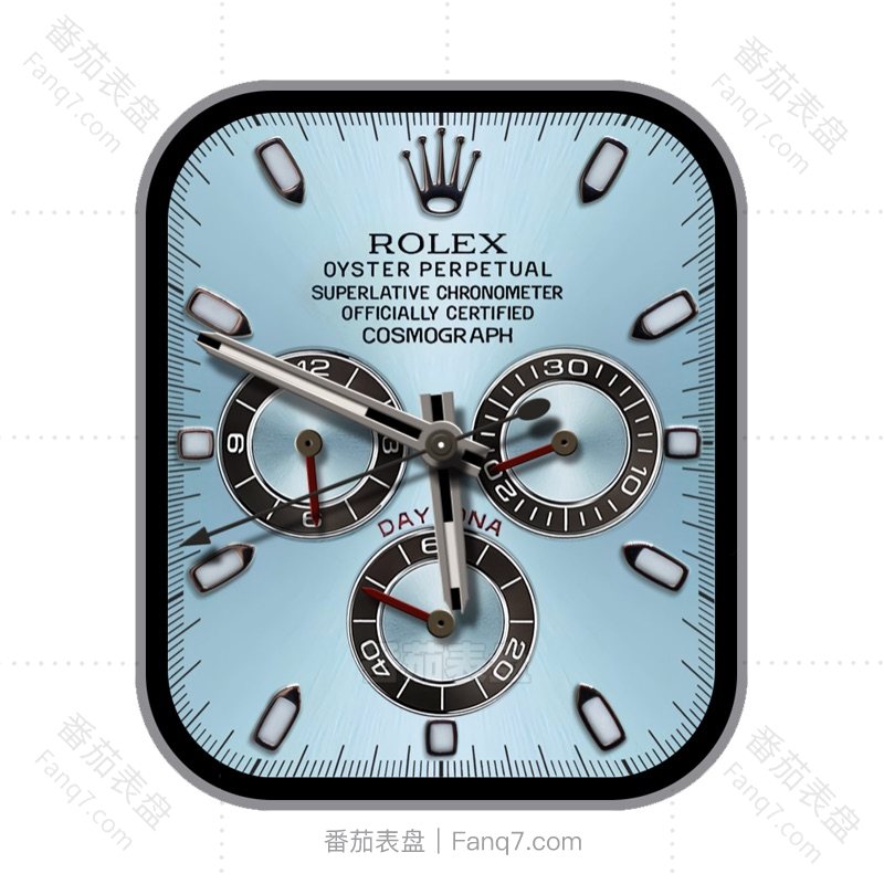 劳力士ROLEX DAYTONA迪通拿浅蓝复古仪表盘动态指针三盘表盘.clock&clcok2
