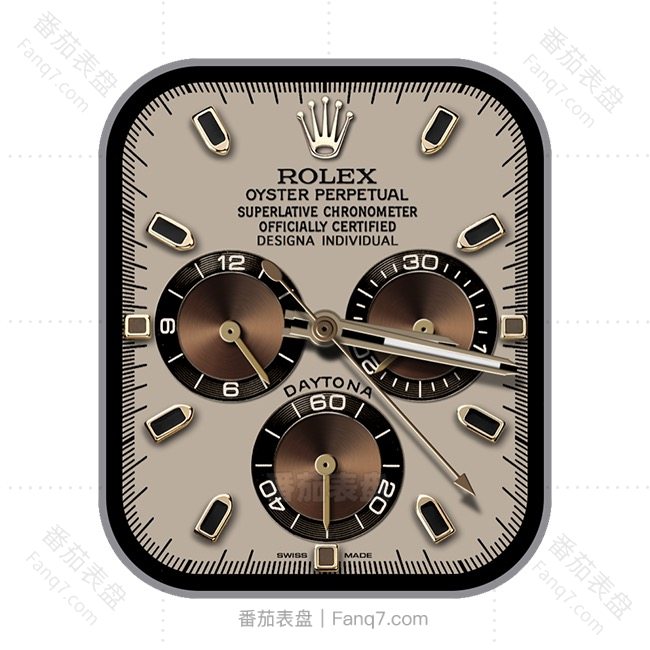 ROLEX劳力士迪通拿精奢三盘式金属数字表盘.clock&clcok2