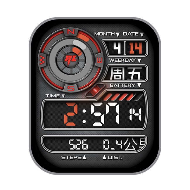 番茄表盘多功能步数电量日期时间里程表盘.clock&clcok2