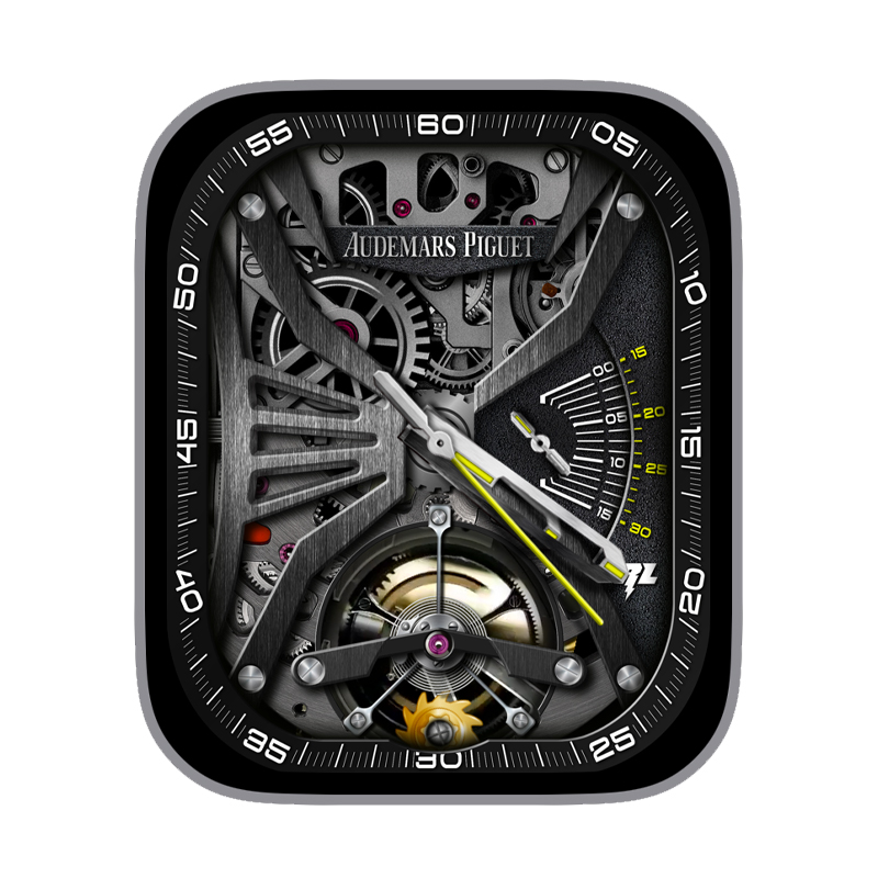 爱彼AP深灰钢铁机械陀飞轮表盘.clock&clcok2