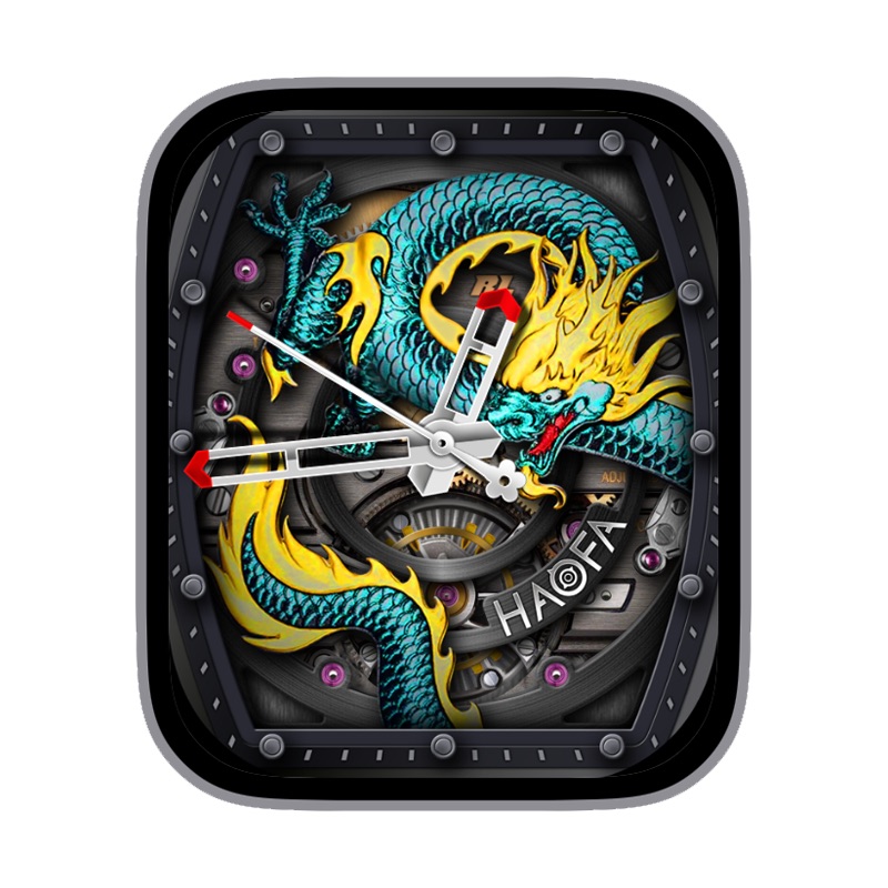 HAOFA豪法陀飞轮宝石机芯青龙动态刻度指针ultra表盘.clock&clcok2