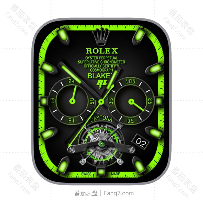 ROLEX劳力士迪通拿BLAKER荧光绿电量日志刻度指针ultra表盘.clock&clcok2