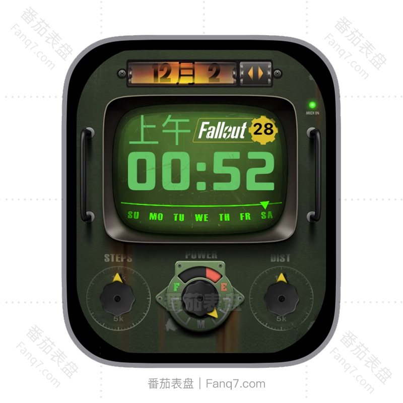 复古机械拟物风格电量步数距离电量数字时间日志ultra表盘.clock&clcok2