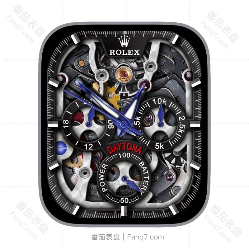 ROLEX劳力士迪通拿步数电量陀飞轮宝石机芯电量步数刻度指针ultra表盘.clock&clcok2