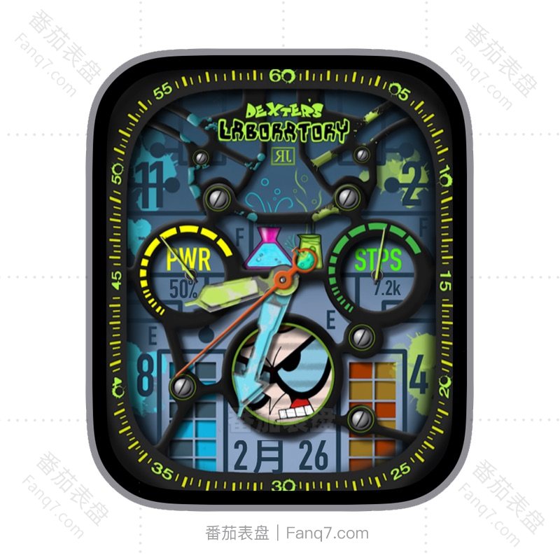德克斯特的实验室多功能步数电量日志刻度指针ultra表盘.clock&clcok2