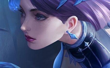 皎月女神英雄联盟人物插画壁纸