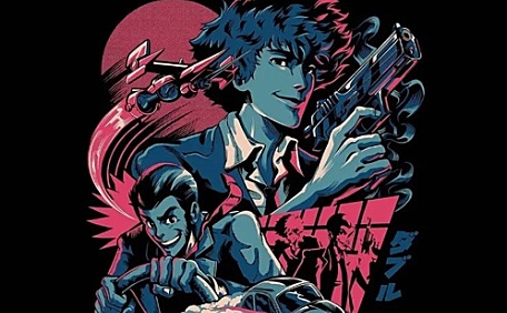 酷黑红蓝日系漫画壁纸