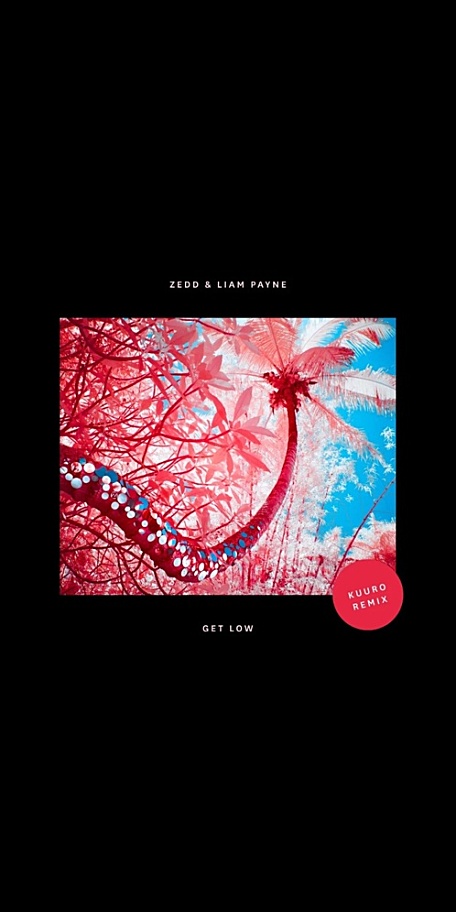 酷黑极简方块红蓝图像壁纸