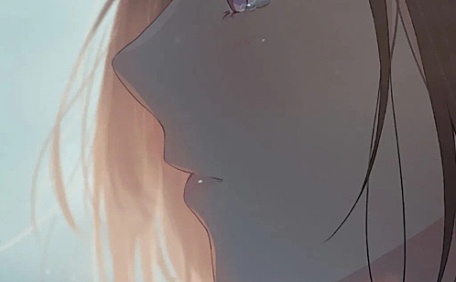 漫画日系少女侧颜泪珠冷系壁纸