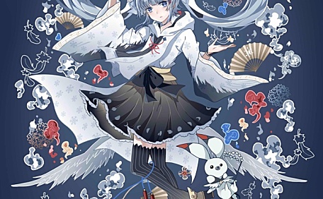 日系漫画少女插画各种修饰壁纸