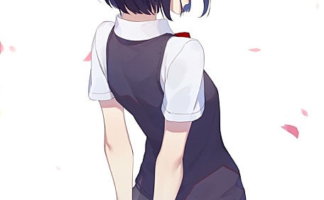 害羞的女孩手拿信纸壁纸