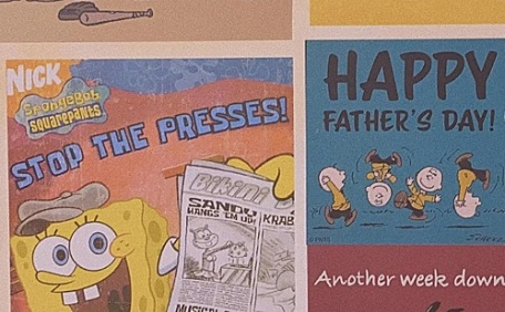 海绵宝宝史努比唐老鸭等复古插画拼图壁纸