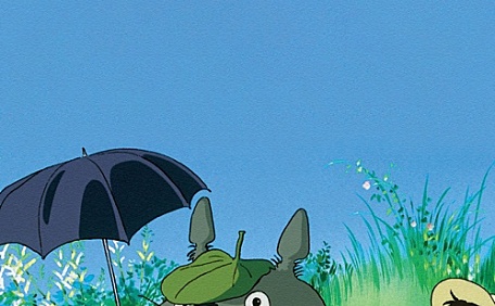 宫崎骏电影龙猫日系漫画在草地玩治愈系列壁纸