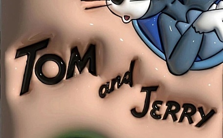 3D立体猫和老鼠可爱卡通壁纸