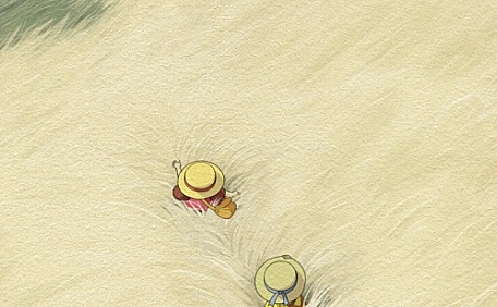 宫崎骏龙猫漫画日系草坪奔跑壁纸