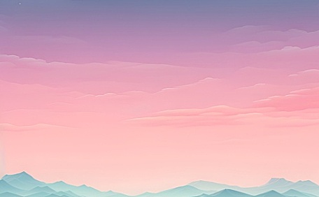 梦幻群山云山插画壁纸