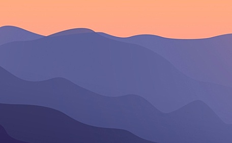 夜幕即将来临远处群山风景壁纸