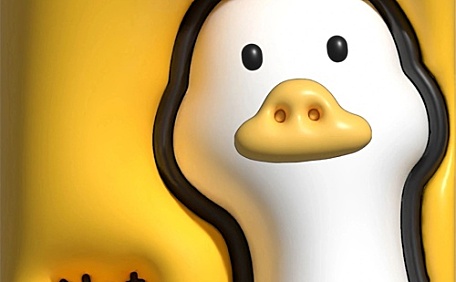 3D立体大黄鸭可爱卡通动漫壁纸