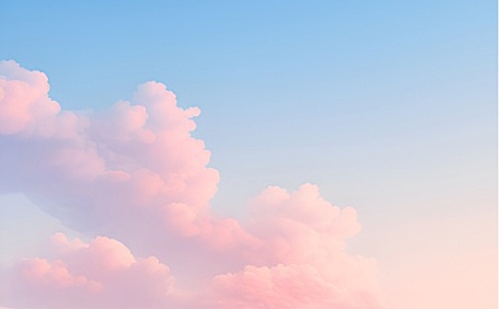 远处群山风景粉色系壁纸