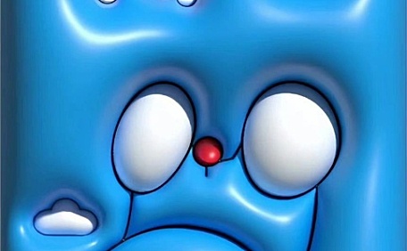 3D立体多啦a梦蓝色日漫可爱卡通壁纸