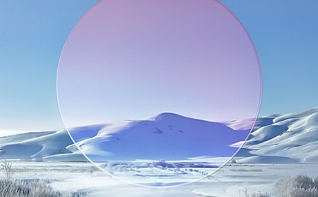 冬季雪天的湖景壁纸