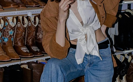 火辣牛仔美女写真壁纸