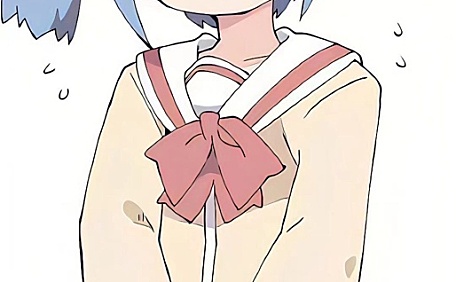 可爱插画日漫紧张表情、壁纸