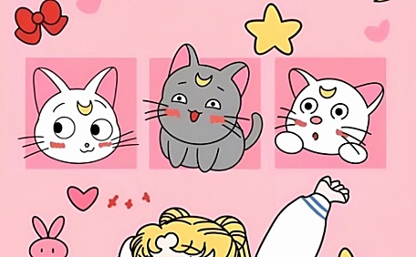 卡通可爱粉色美少女战士壁纸