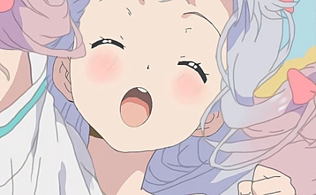 可爱日漫少女开心插画壁纸