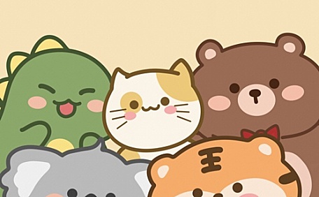 可爱动物插画壁纸