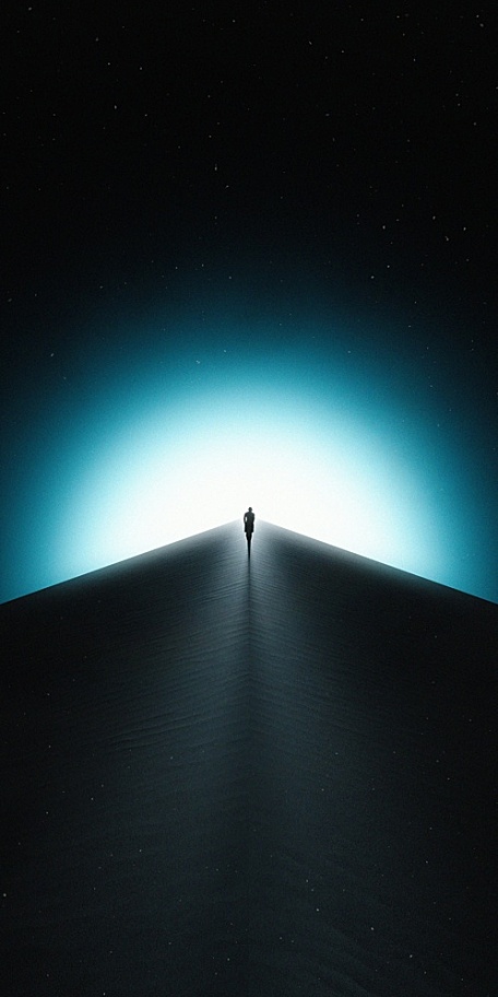 男子从蓝光走来壁纸