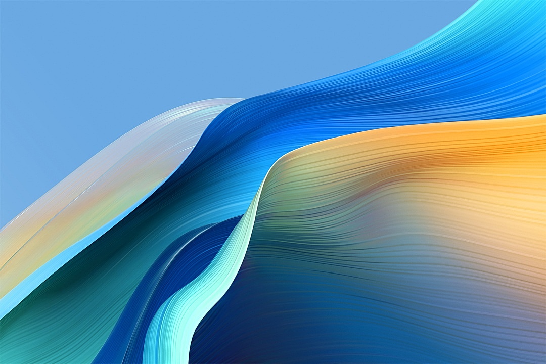 华为matebook x pro 2022内置壁纸蓝绿概念壁纸
