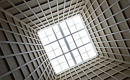 仰拍格子建筑大楼壁纸