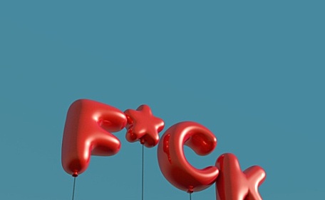 fack英文红色气球壁纸