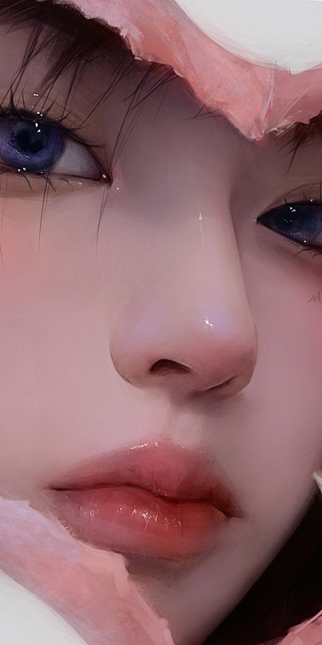 漫画粉色系少女壁纸