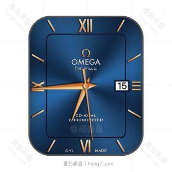 欧米茄OMEGA典雅蓝金简约大气高端表盘.clock