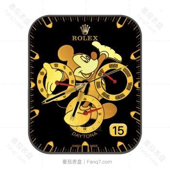 劳力士ROLEX黑金米老鼠联名表盘