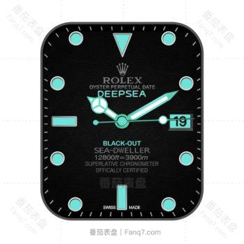 劳力士蒂芙尼蓝酷黑简约苹果iwatch表盘