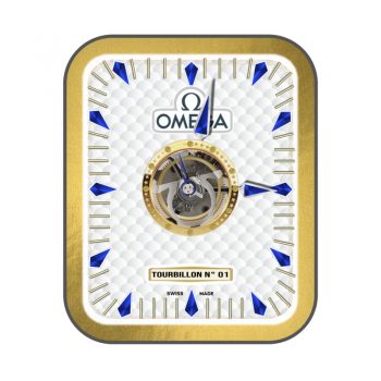 欧米茄OMEGA白金蓝高速陀飞轮高端简约动态表盘.clock