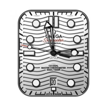 欧米茄OMEGA海马白色曲线波纹奇特表盘.clock