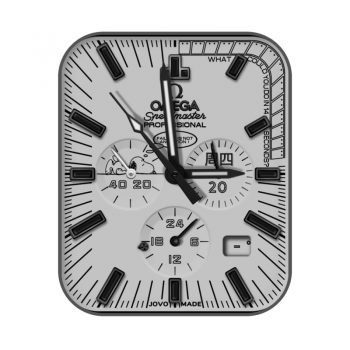 欧米茄OMEGA黑白卡通月球史努比简约表盘.clock